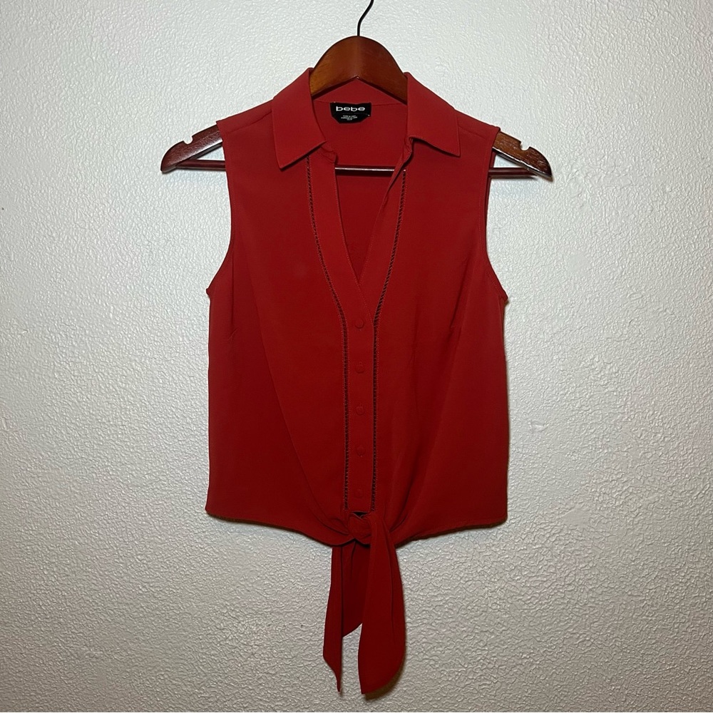 Bebe Collared Button-up Blouse